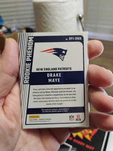 Secondary image for the 2024 Donruss Rookie Phenom Patch #RPJ-DMA, Drake Maye VG Auction Item