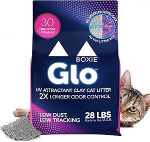 Primary image for the BoxieGlo cat litter, mild scent, 28lb [MIX/MATCH 2 BAGS PER PERSON] damaged pkg Auction Item