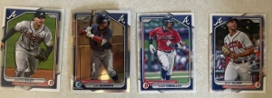 Primary image for the Braves Bowman Batch Bud, 4-Card Go Hard, Mathew Emerick  Auction Item