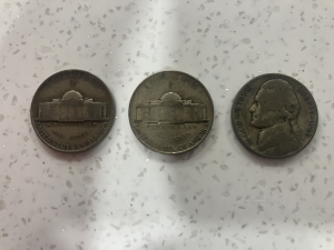 Primary image for the 3 Silver War Nickels  Auction Item