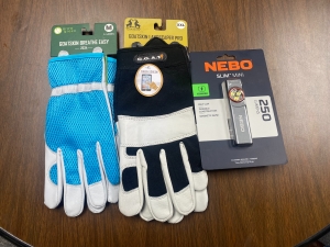 Primary image for the 2 pairs of gloves + a lumen pocket light  Auction Item