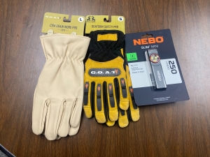 Primary image for the 2 pairs of gloves + 1 lumen pocket light Auction Item