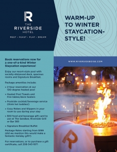 Primary image for the 1 NIGHT STAYCATION AT THE RIVERSIDE HOTEL Auction Item