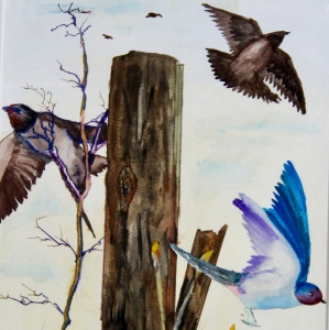 Secondary image for the Original, quality framed, watercolor and pen - Dinner Time Auction Item