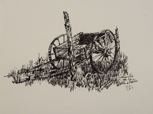 Secondary image for the NOSTALGIC PEN & INK DRAWING PRINT #1 Auction Item