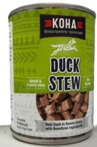 Primary image for the DOG, Koha Duck Stew 12 x 12.7 oz Cans  Damaged Pkg/Dents Auction Item