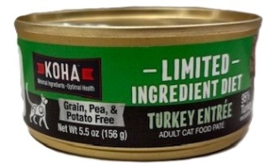 Primary image for the CAT, Koha Turkey Entree 24 x 5.5 oz Cans  Damaged Pkg/Dents Auction Item