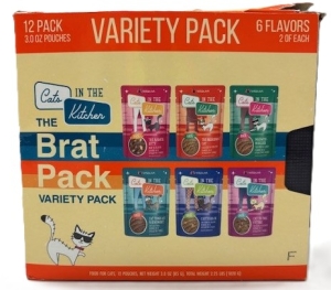 Primary image for the CAT Weruva The Brat Pack Variety Pack  12 x 3 oz Pouches Damaged Pkg Auction Item