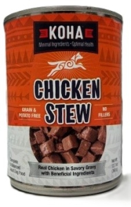 Primary image for the DOG, Koha Chicken Stew 12 x 12.7 oz Cans  Damaged Pkg/Dents Auction Item