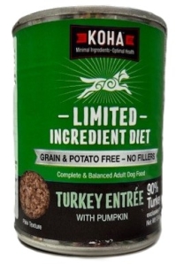 Primary image for the DOG, Koha Turkey Entree 12 x 13 oz Cans  Damaged Pkg/Dents Auction Item