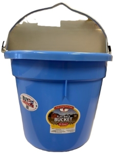 Primary image for the Flat Back Bucket 20 quart, blue Damaged  Auction Item