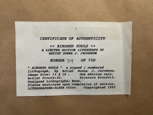 Secondary image for the LIMITED EDITION LITHOGRAPH BY DONNA JACOBSON Auction Item