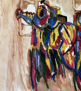 Secondary image for the JAZZY ORIGINAL WATERCOLOR Auction Item