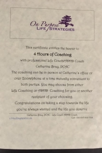 Primary image for the Our Purpose Life Strategies - 4 Hours of Coaching - Generously Donated by Catherine Bray, Professional Life Coach/ADHD Coach Auction Item